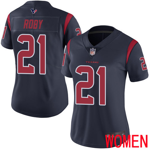 Houston Texans Limited Navy Blue Women Bradley Roby Jersey NFL Football #21 Rush Vapor Untouchable->youth nfl jersey->Youth Jersey